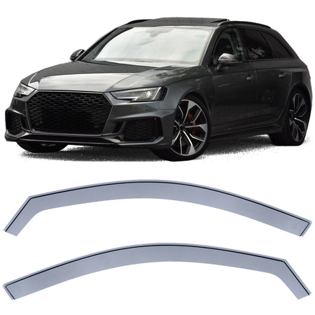 Deflettori Aria Neri Fumè per Audi A4 8W B9 (dal 2015) - Montaggio Facile