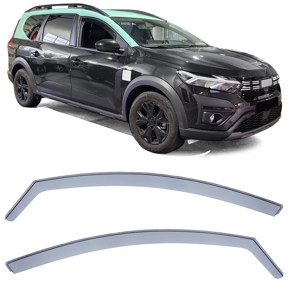 Deflettori Aria Neri Fumé per Dacia Jogger Dal 2022, Montaggio Facile, 100%