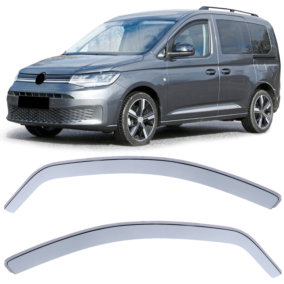 Deflettori Aria per Volkswagen Caddy 5 SB Dal 20, Lato Anteriore, Tinti