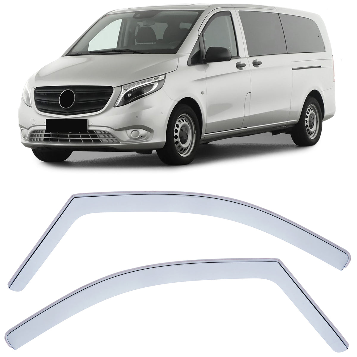 Deflettori Aria Antipioggia Hell per Mercedes Classe V Vito W447 (dal 2014)