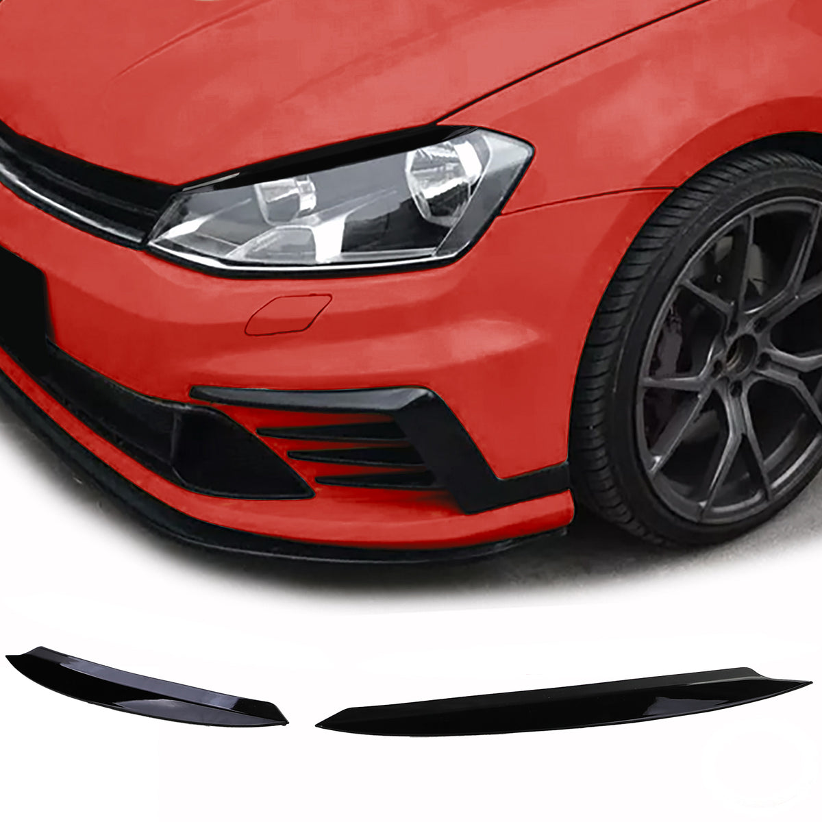 Palpebre Fari Sguardo Cattivo Nero Lucido per Volkswagen Golf 7 Berlina