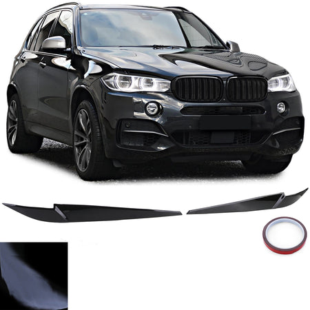Palpebre Fari Sguardo Cattivo Nero Lucido per BMW X5 F15 2013-2018, Montaggio