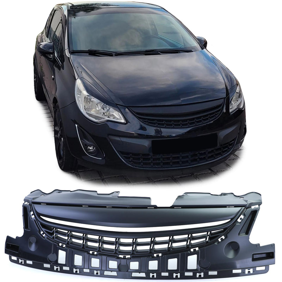 Griglia Sportiva Nera Senza Emblema per Opel Corsa D 2011-2014