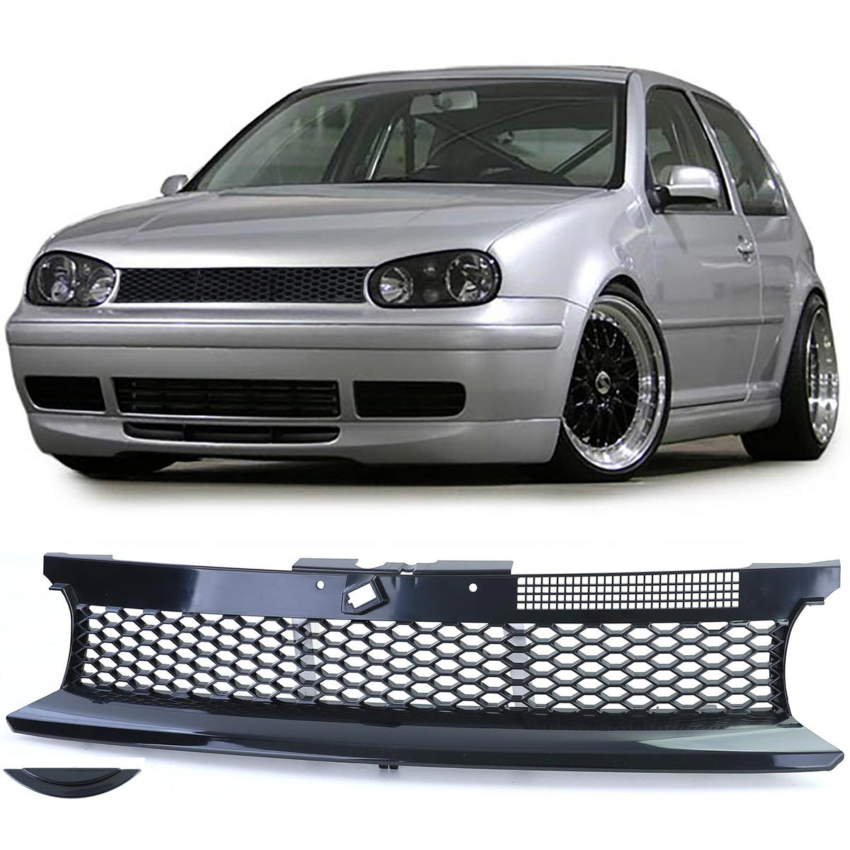 Griglia Nido d'Ape Senza Emblema Nera per Volkswagen Golf 4 Berlina/Variant