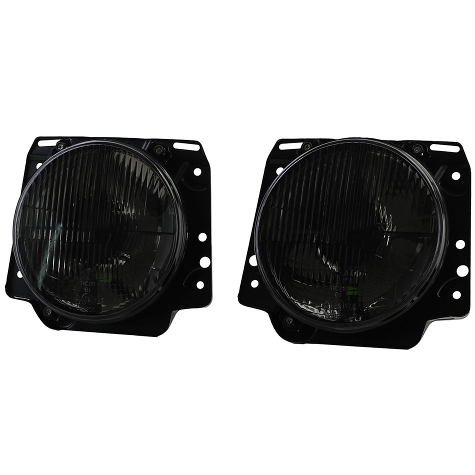 Fari H4 Neri Fumé con Reticolo per Volkswagen Golf 2 (1983-1991)