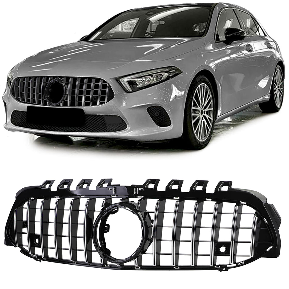 Griglia Sportiva Nera Cromo per Mercedes Classe A W177 V177 18-24