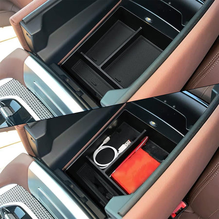 Vano Portaoggetti per BMW X5 X6 X7 G05 G06 G07 con 3 Scomparti in Plastica