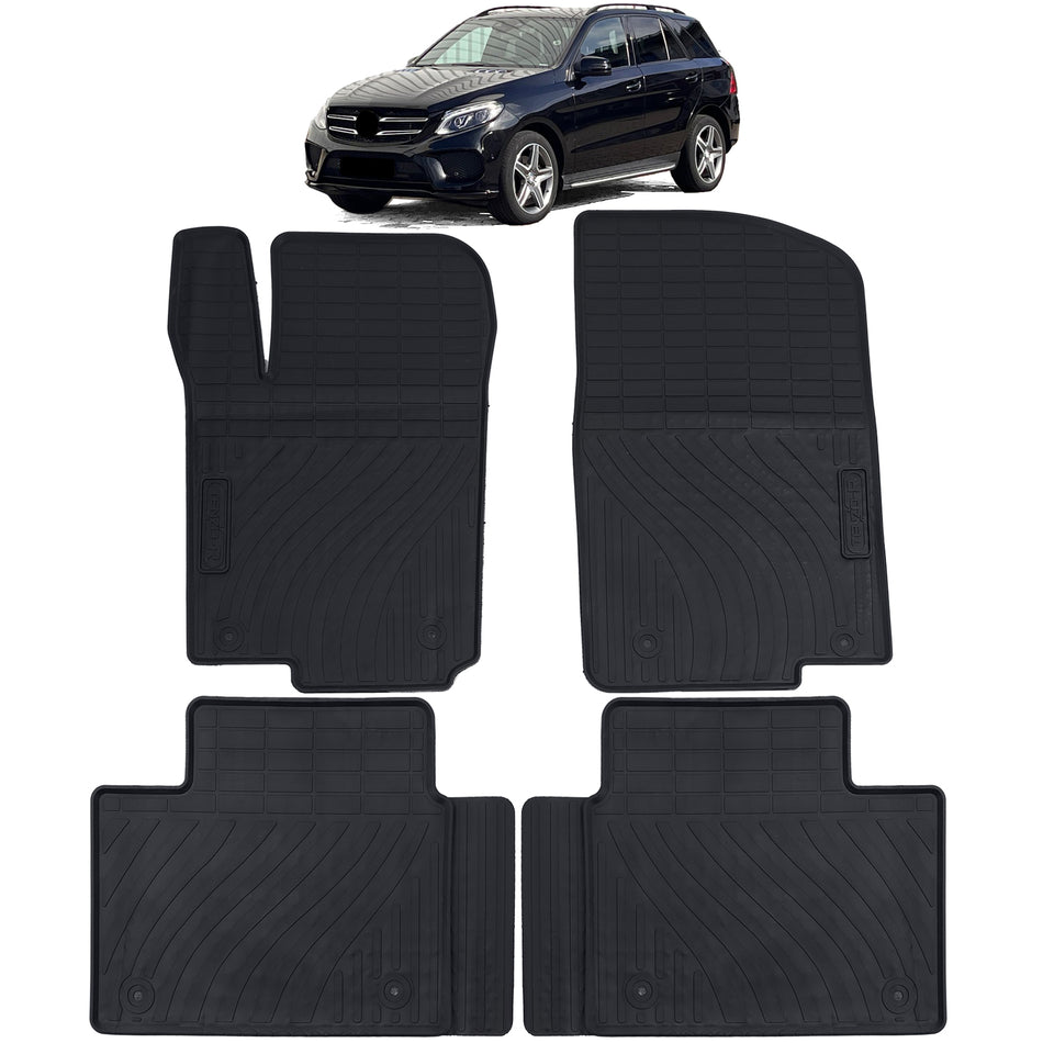 Tappetini in Gomma Nera Premium Set per Mercedes GLE W166 2015-2018