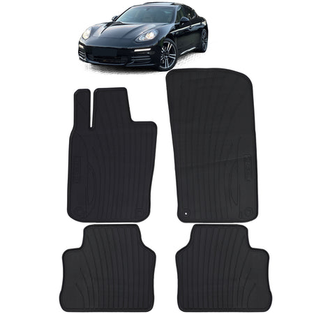 Tappetini Gomma Neri Premium Set per Porsche Panamera 970 (2009-2016)