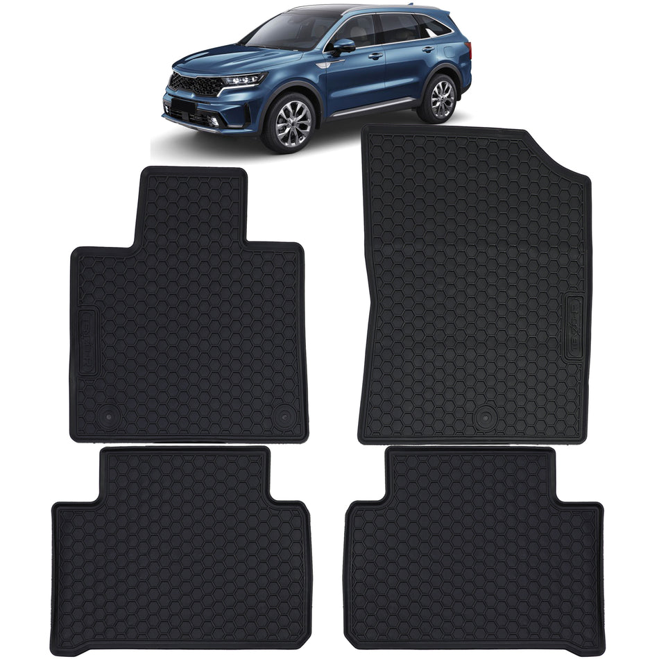 Tappetini Gomma Neri Premium Set per Kia Sorento MQ4 Dal 2020, su Misura