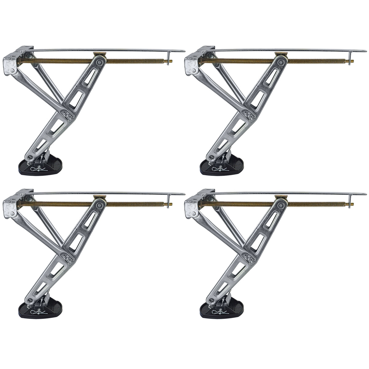 Supporti per Caravan con Piastre di Supporto e Manovella Fino a 580mm Set 4