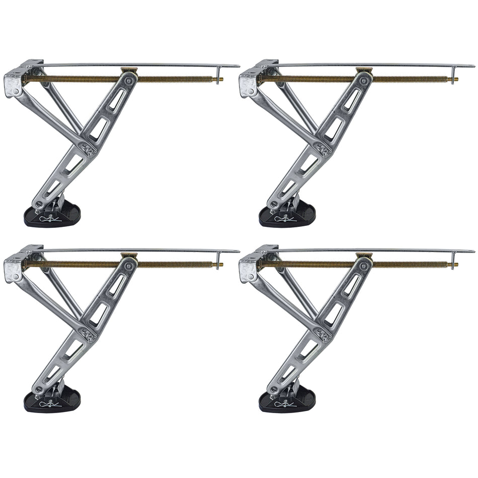 Supporti per Caravan con Piastre di Supporto e Manovella Fino a 580mm Set 4
