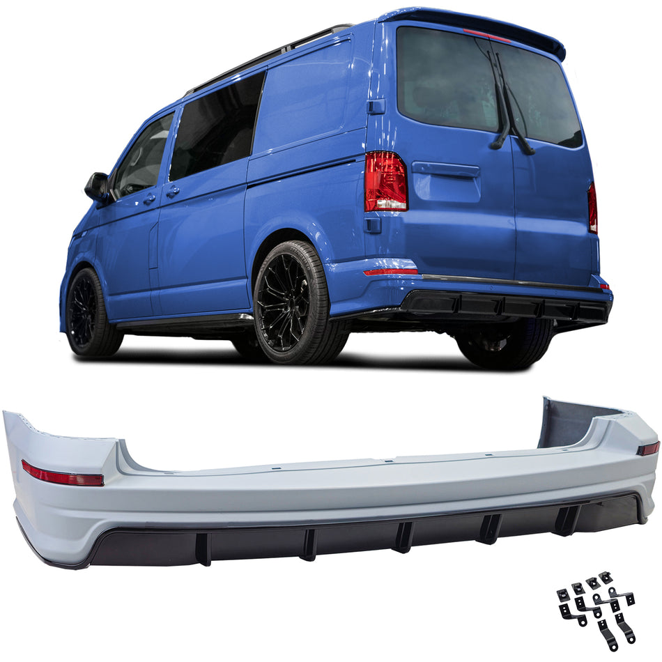 Paraurti Posteriore con Diffusore per Volkswagen Bus T6 + 6.1 Doppia Porta