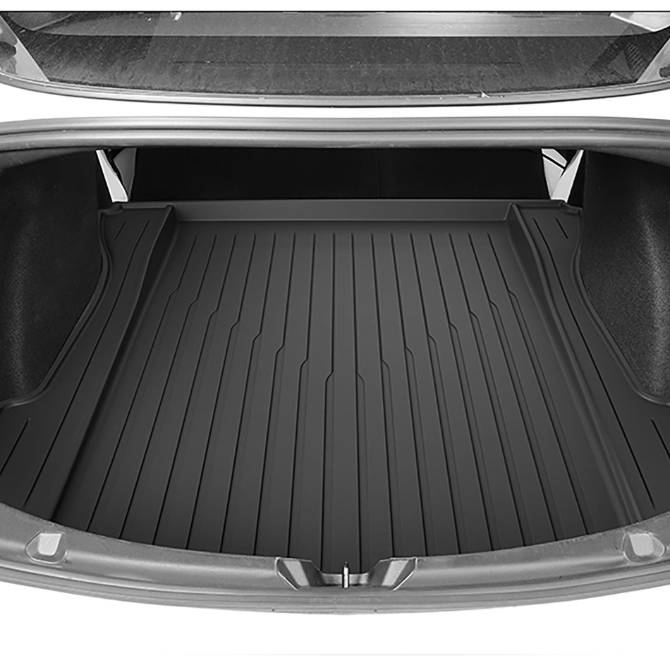 Tappetino Baule Premium Line per Tesla Model 3 2017-2023, TPE Gomma, Nero