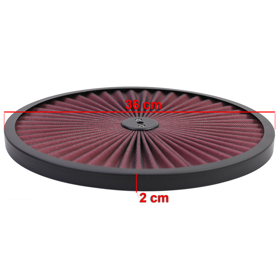 14 Pollici Filtro Aria Copertura Super Stream Nero Rosso per Ford Chevrolet US