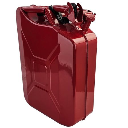 20L Riserva Contenitore Metallico Carburante Benzina Diesel con Beccuccio Rosso