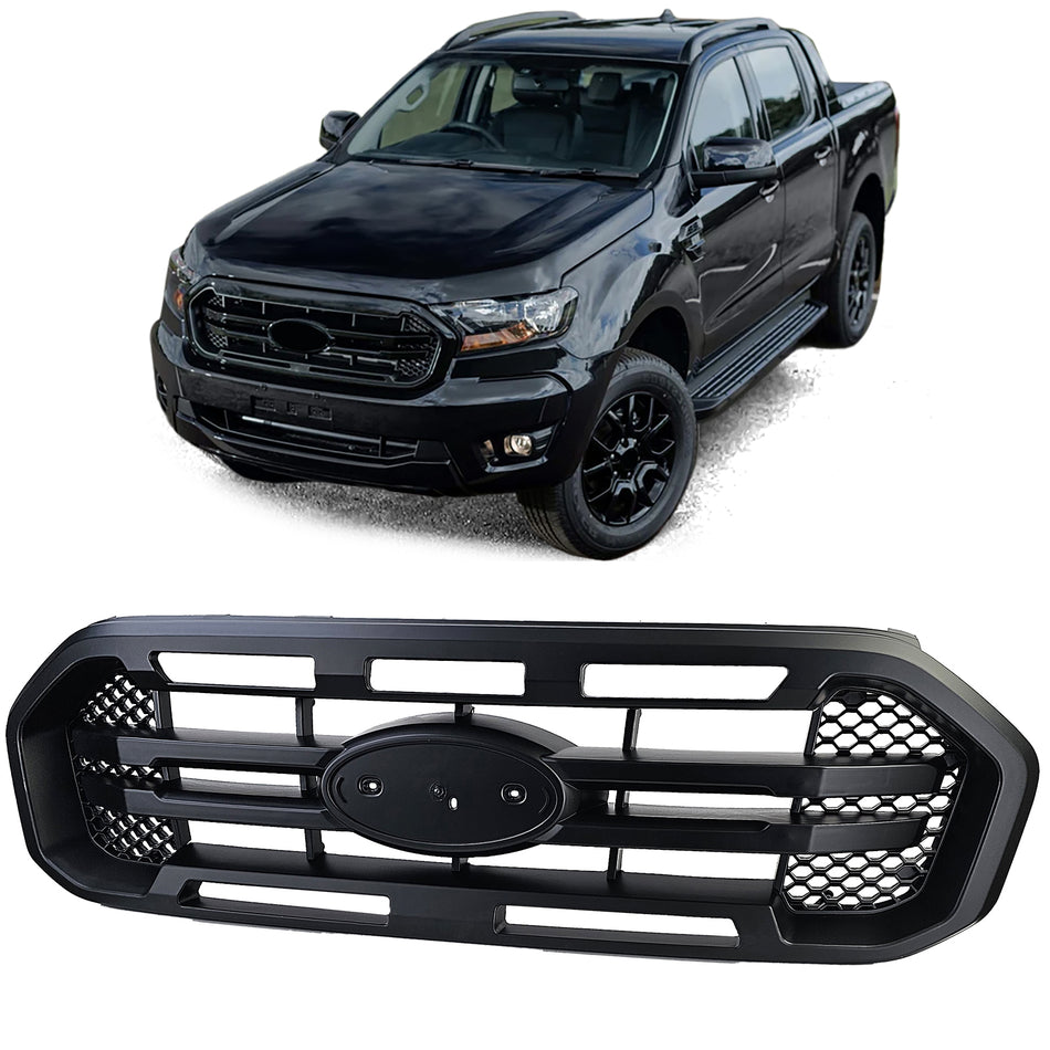 Griglia Sportiva Nera con Doppio Steccato per Ford Ranger T8 2019-2023