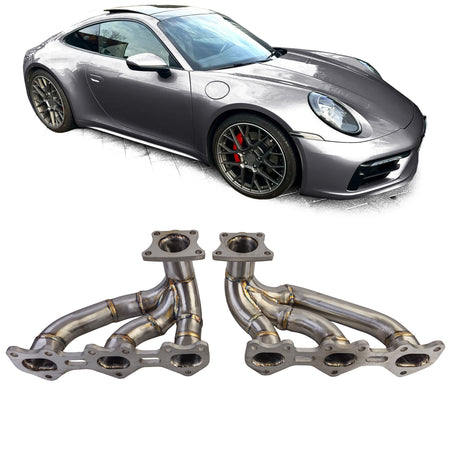 Collettori Scarico in Acciaio Inox per Porsche 992 Carrera 3.0L (dal 2019)