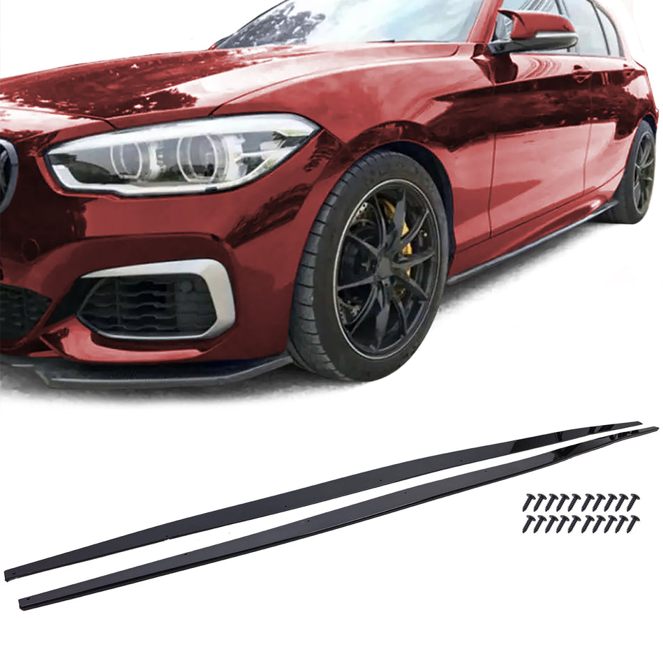 Minigonne Nere Lucide per BMW Serie 1 F20 F21 LCI 2015-2019 con M-Pacchetto
