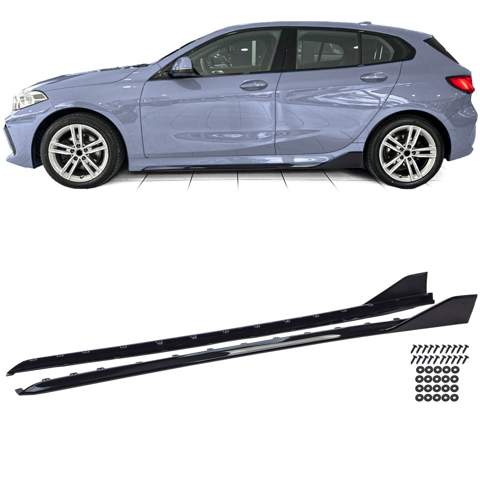 Minigonne Performance Neri Lucidi per BMW Serie 1 F40 (2019-2024) M-Pacchetto