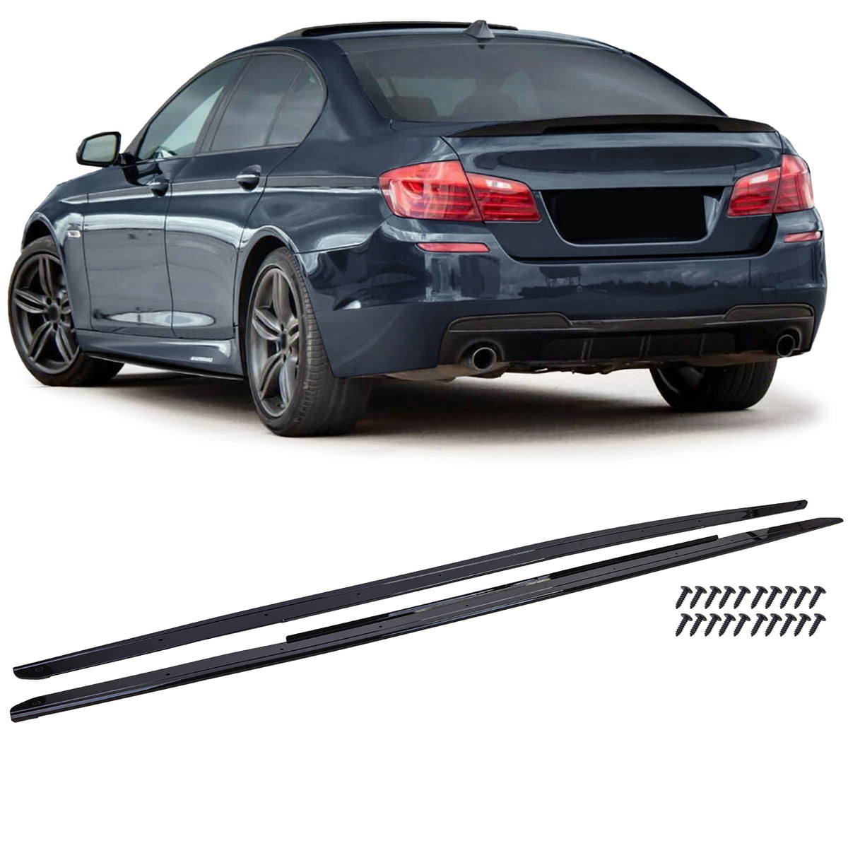 Minigonne Nera Lucida per BMW Serie 5 F10 F11 2010-2017