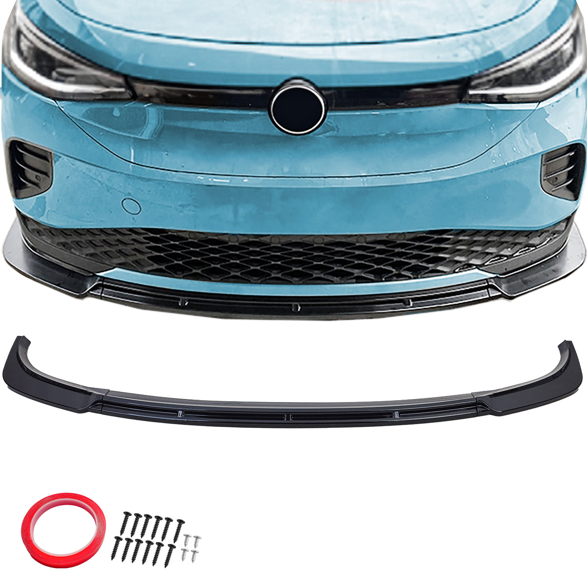 Spoiler Anteriore Nero Lucido per Volkswagen ID.4 (dal 2020)