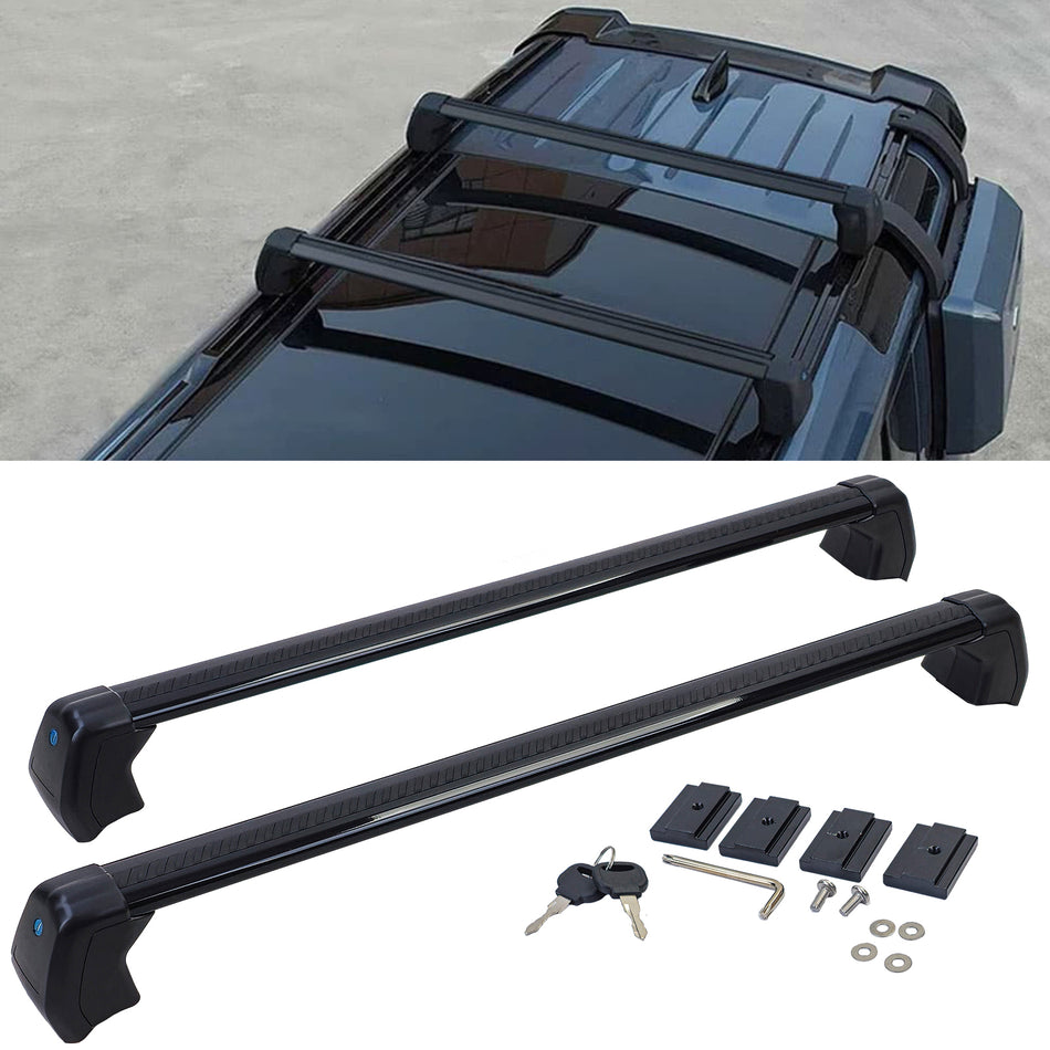 Barre Longitudinali in Alluminio Nero per Land Rover Defender 110 L663 Dal 19