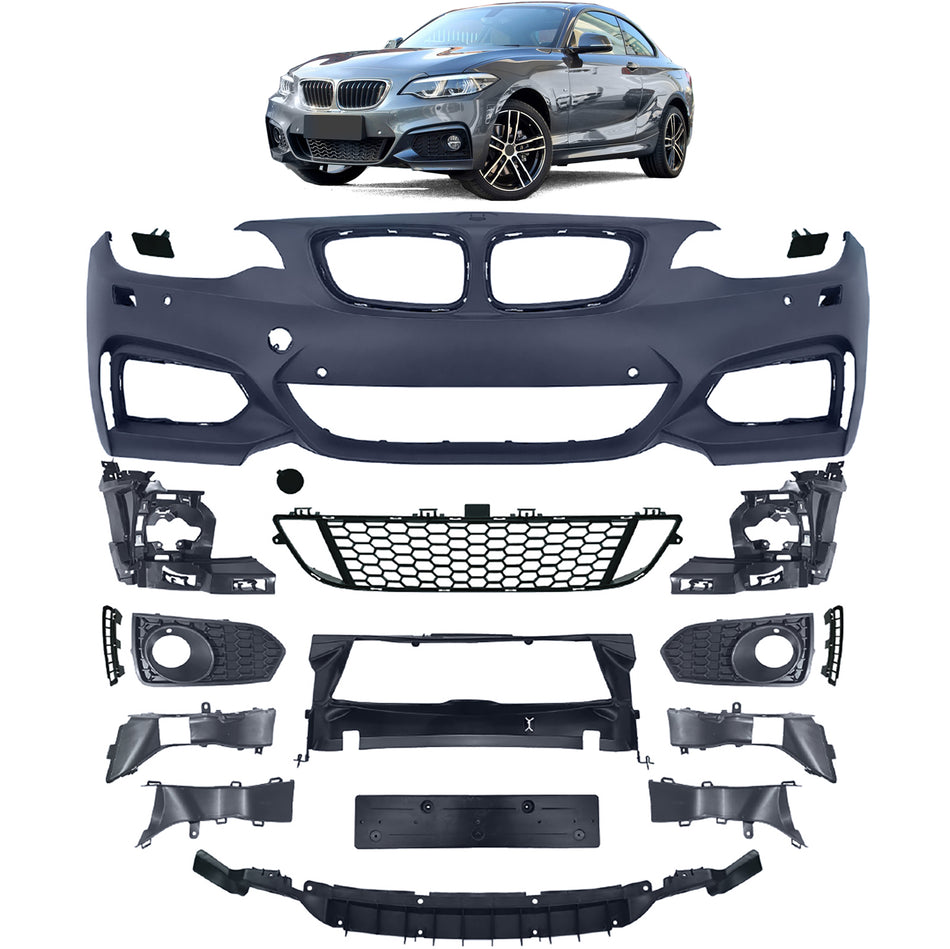 Paraurti Sportivo Anteriore con Accessori per BMW Serie 2 F22 F23 13-17