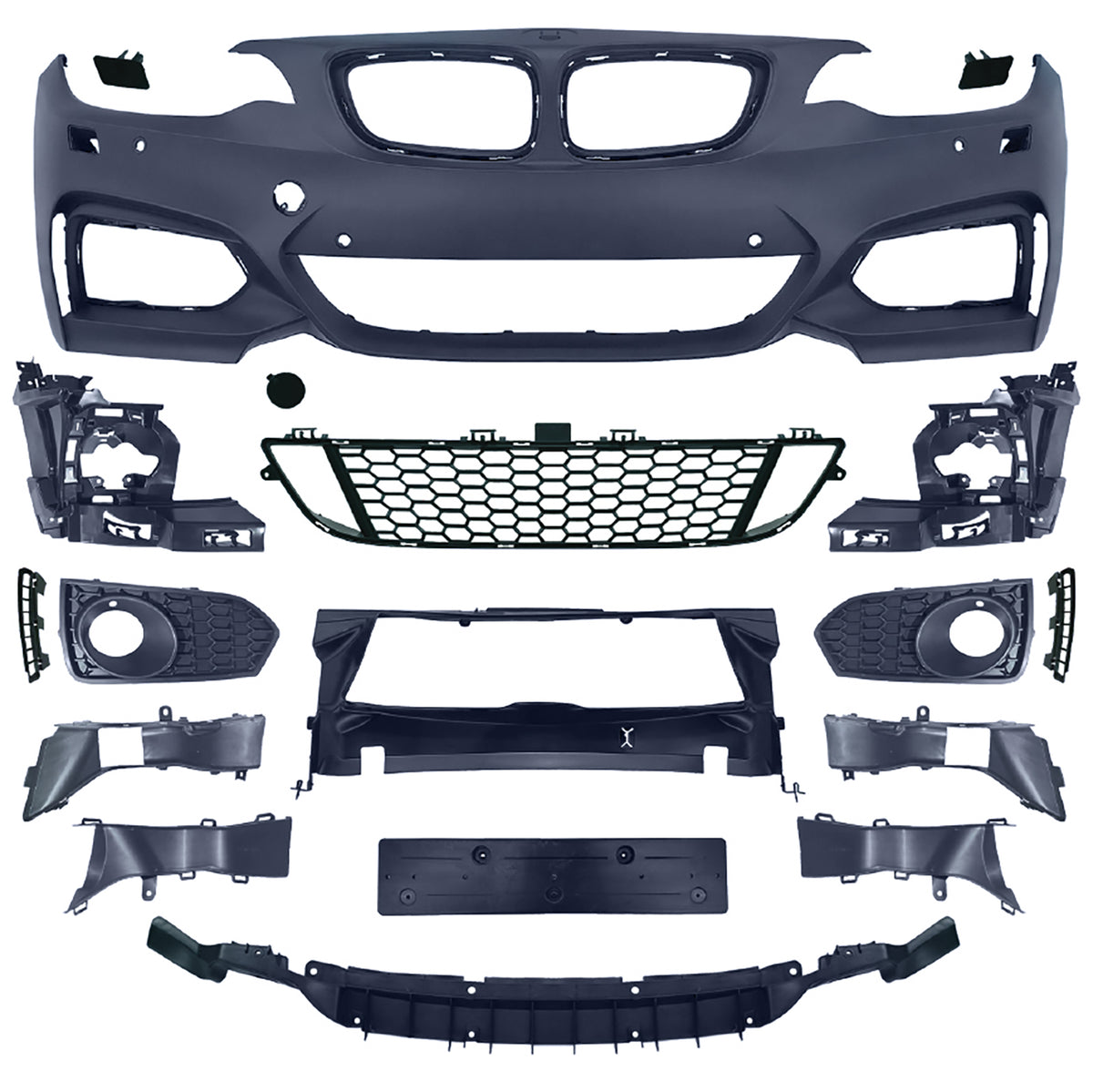 Paraurti Sportivo Anteriore con Accessori per BMW Serie 2 F22 F23 13-17