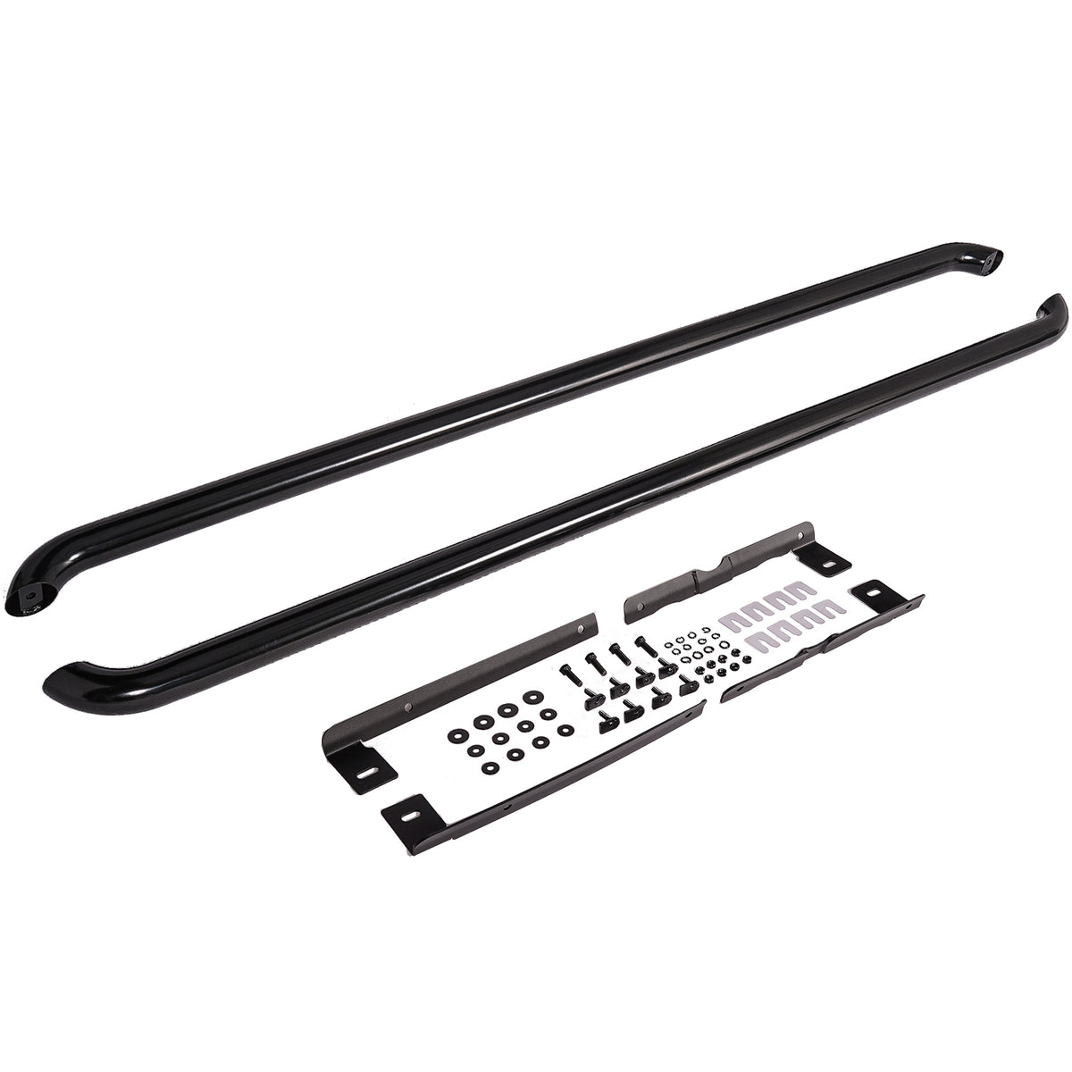 Pedane Laterali in Acciaio Inox Nero per Volkswagen T5 T6 T6.1 Lungo
