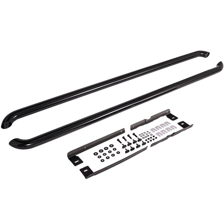 Pedane Laterali in Acciaio Inox Nero per Volkswagen T5 T6 T6.1 Lungo