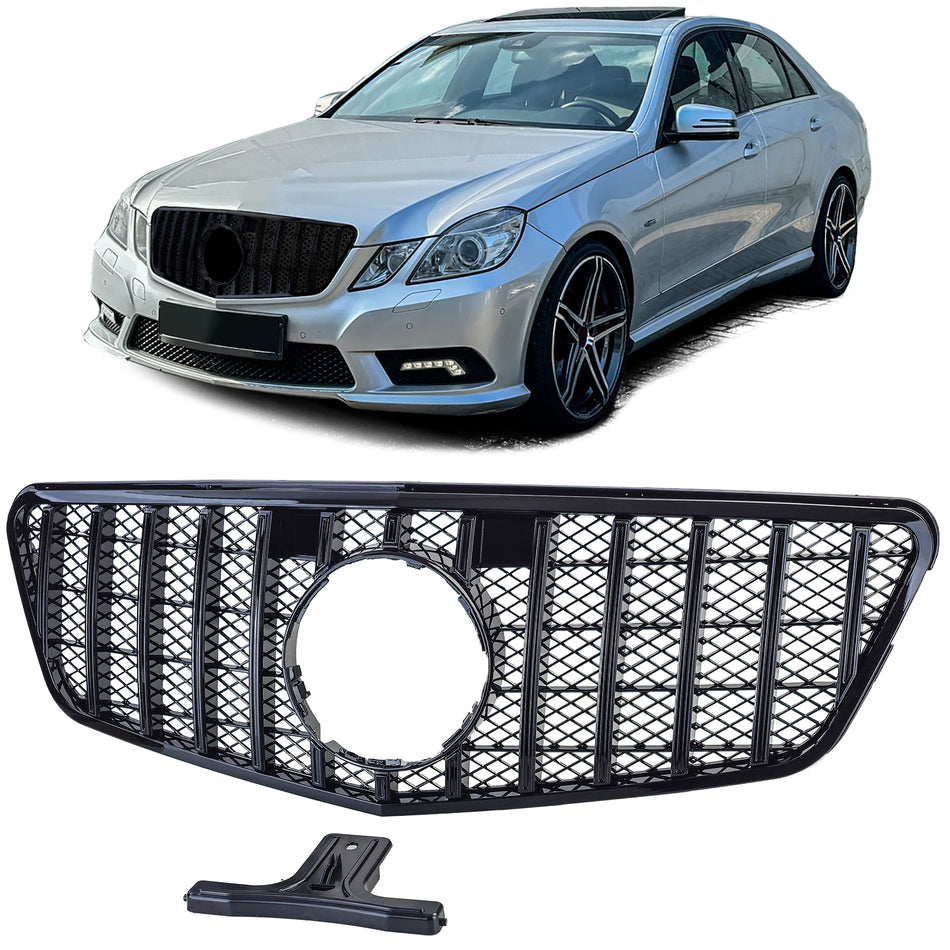 Griglia Sportiva Nera Lucida per Mercedes e W212 S212 09-13