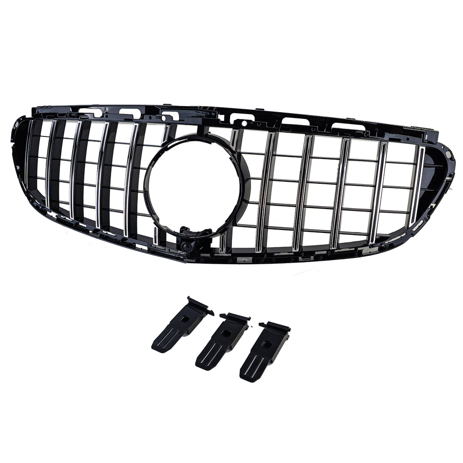 Griglia Sportiva Nera Lucida con Cromature per Mercedes E W212 S212 13-16