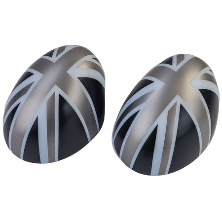Copertura Specchietti Union Jack Nero Grigio per Mini F54 F55 F56 F57 2013-2018