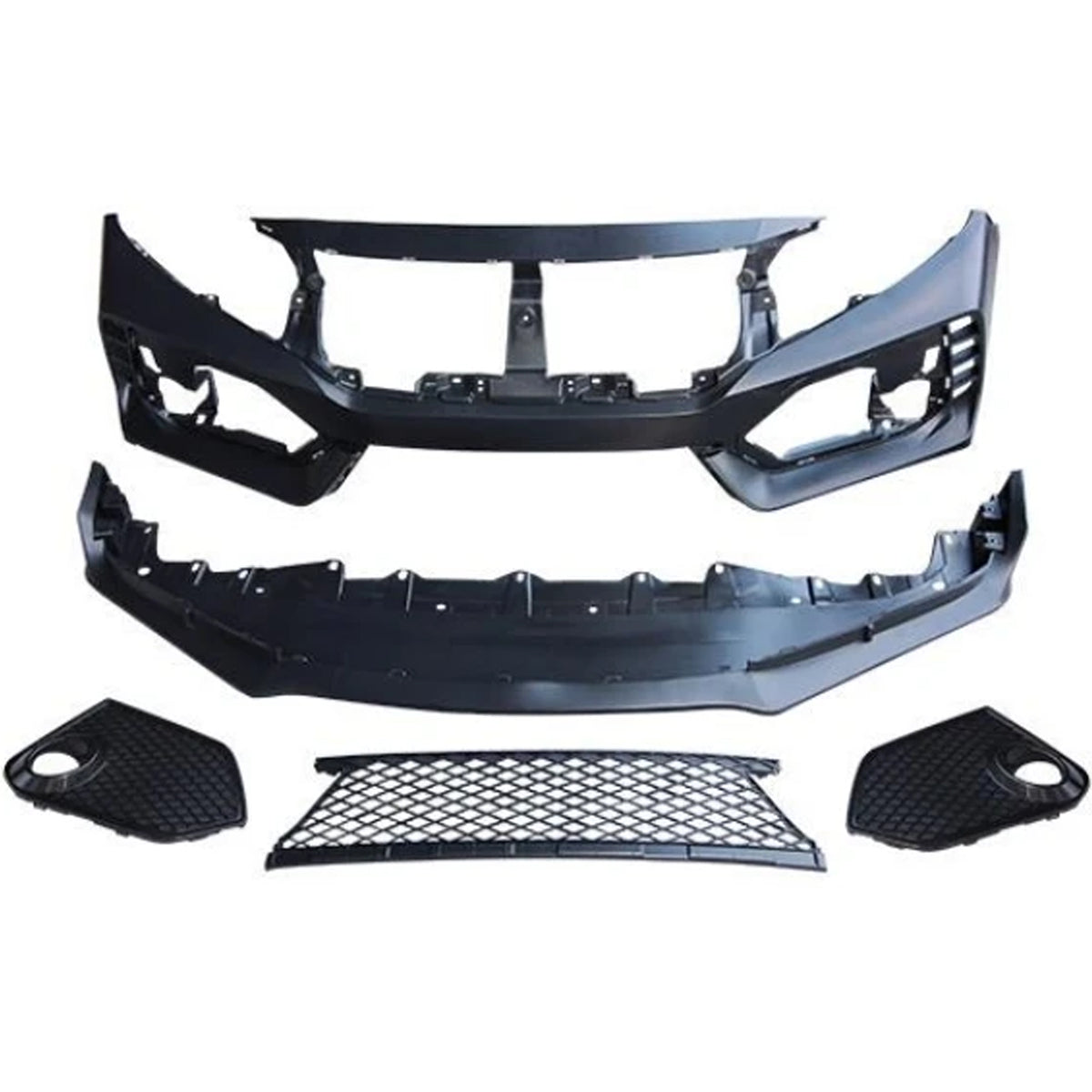Bodykit Completo per Honda Civic FC 2016-2020 Berlina, ABS, Nero Lucido