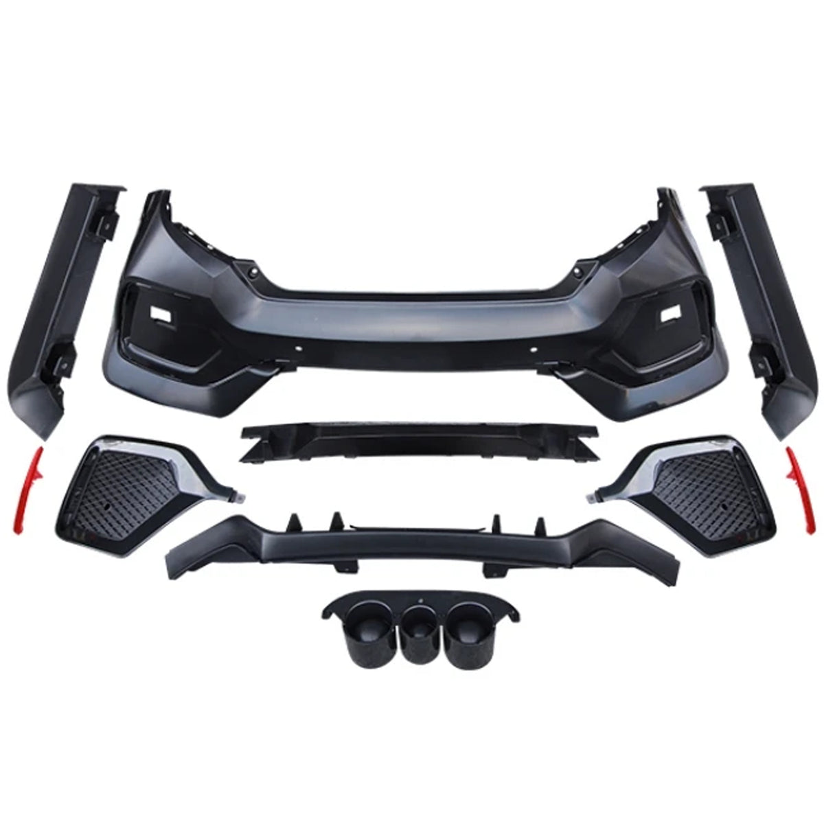 Bodykit Completo per Honda Civic FC 2016-2020 Berlina, ABS, Nero Lucido
