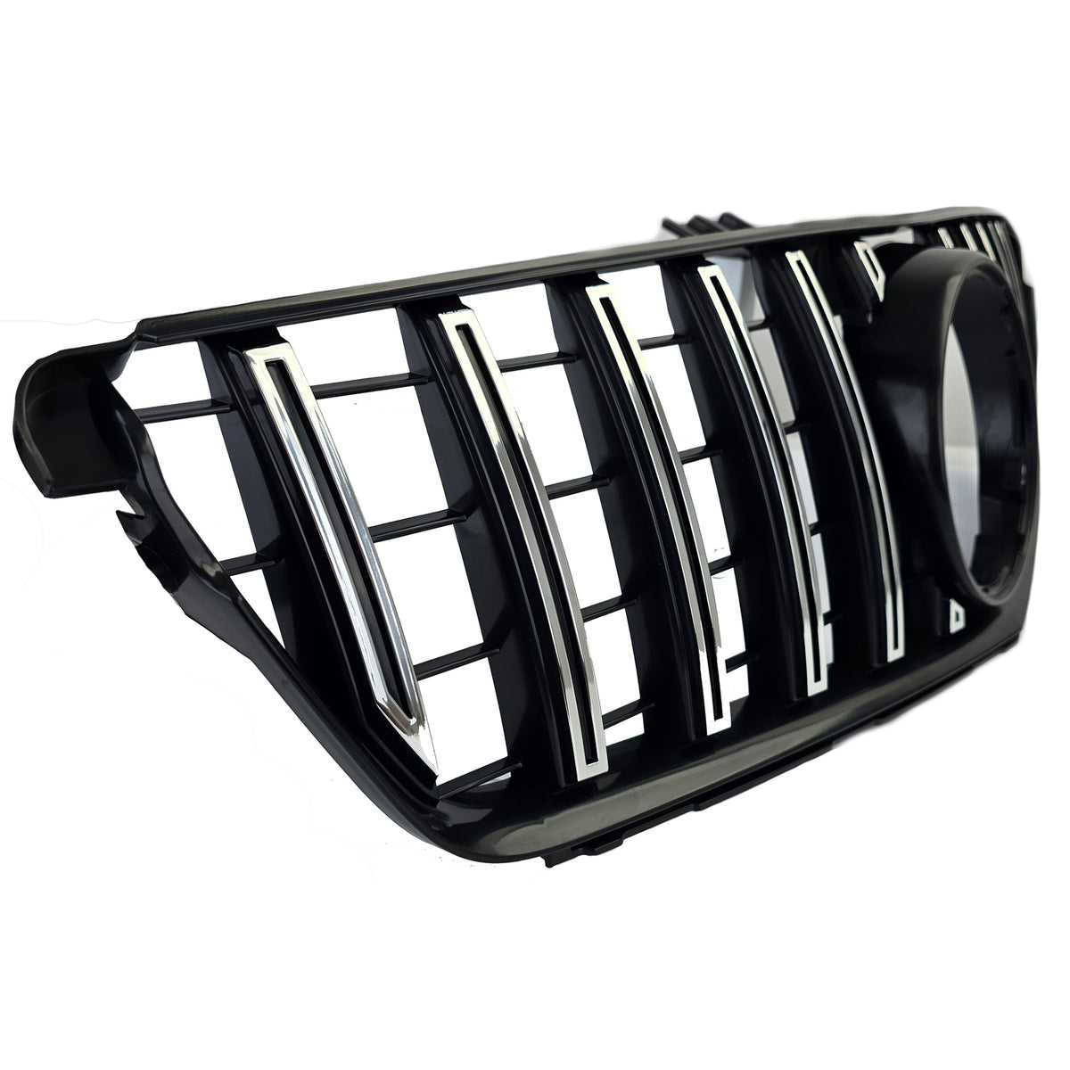 Griglia Sportiva Nera Lucida Cromo per Mercedes Classe C W204 S204 C204
