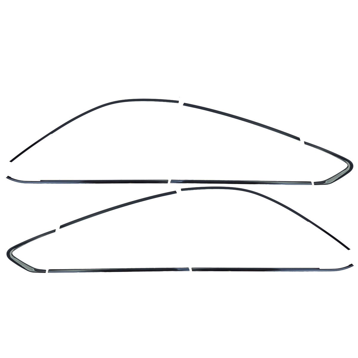 Set Profili Decorativi Neri Lucidi per BMW X6 F16 2014-2019
