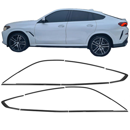 Set Profili Decorativi Lucidi Neri per BMW X6 G06 Dal 2019