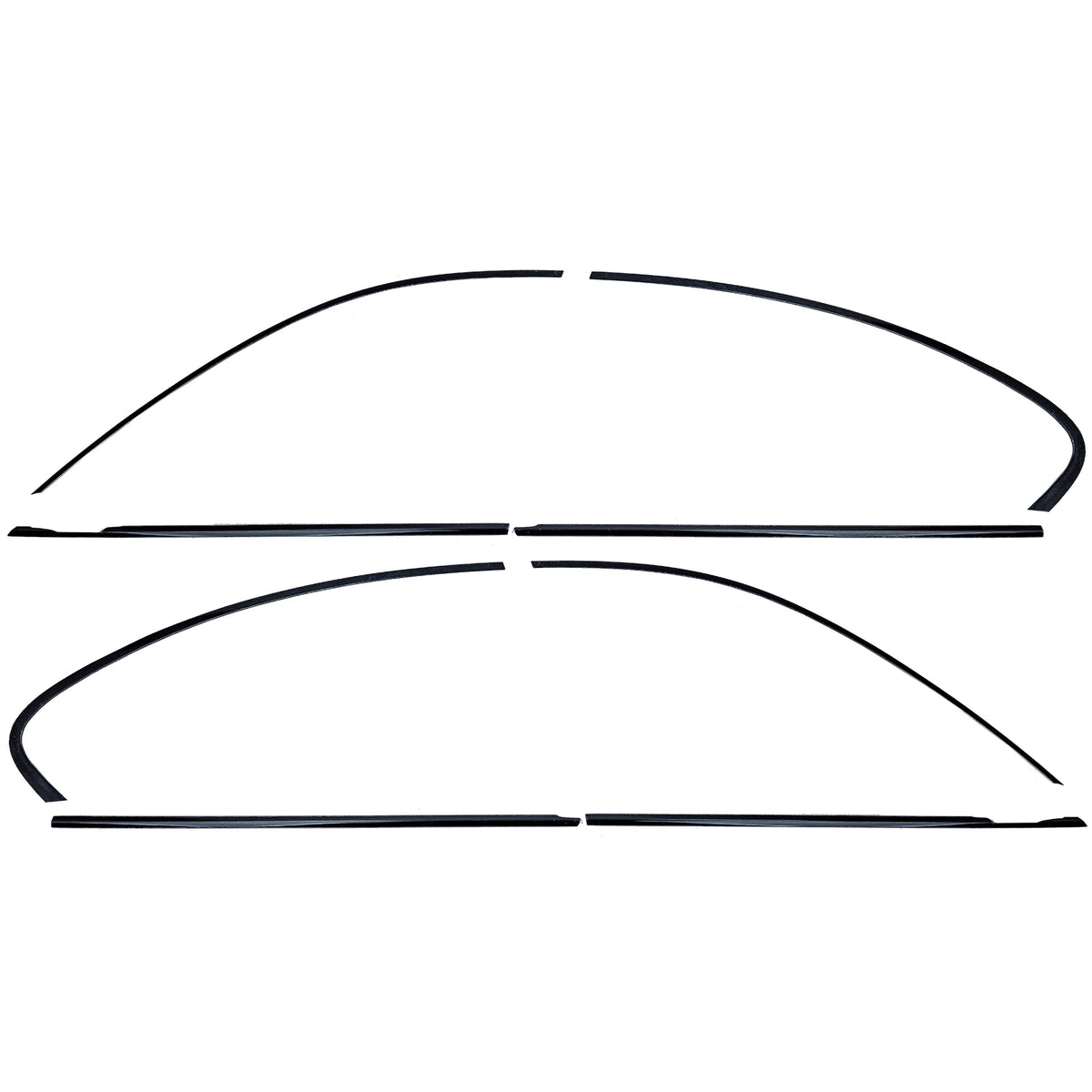Modanature Set Nero Lucido per BMW Serie 5 F10 Berlina 2010-2017