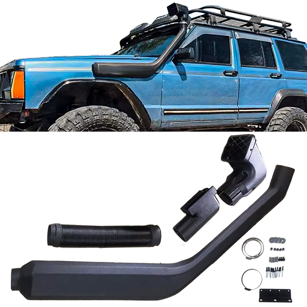 Snorkel Kit Tenzo-R Nero per Jeep Cherokee XJ 4.0 (1984-1996) Offroad