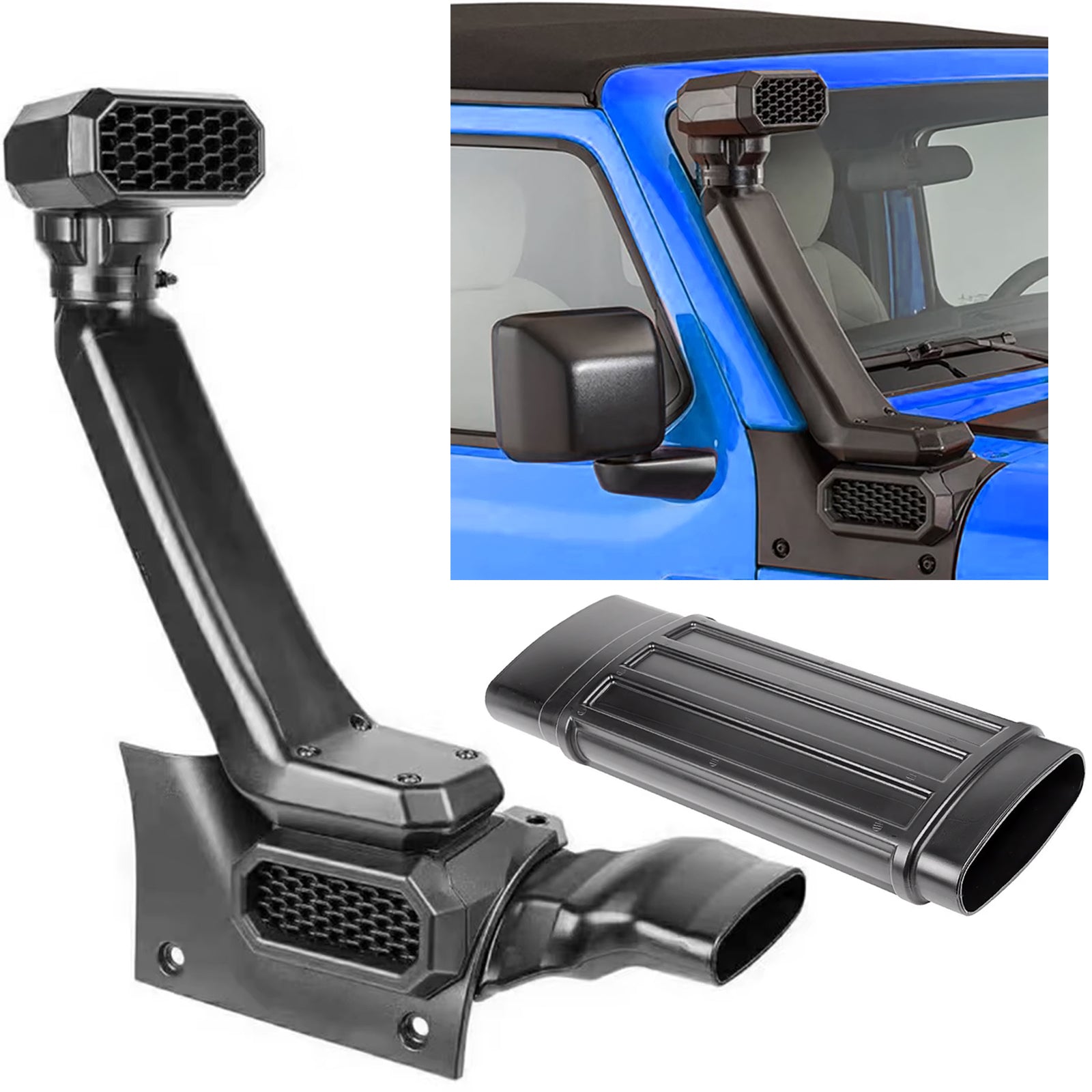 Snorkel Kit Corto per Jeep Wrangler JL (2018 e Successivi) - Nero, Offroad