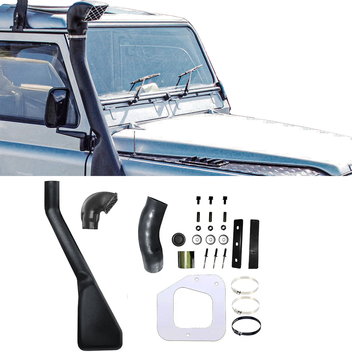 Snorkel Kit Tenzo-R per Land Rover Defender TD5 (dal 1998) Colore Nero