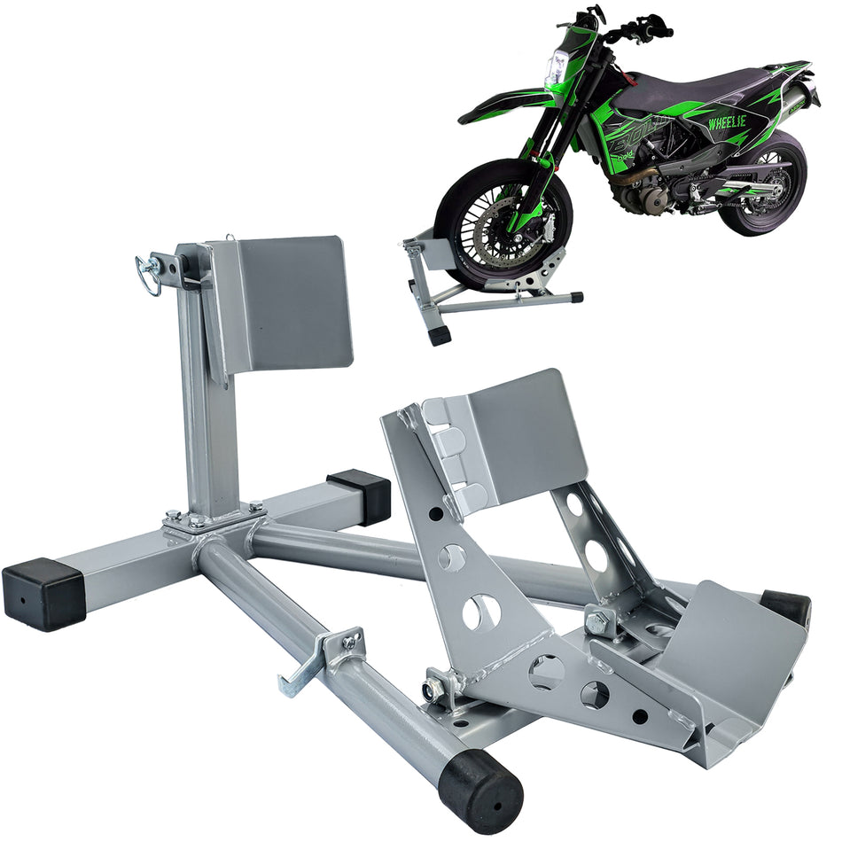 Cavalletto Moto con Wippe Regolabile Fino a 680kg Universale per Motociclette