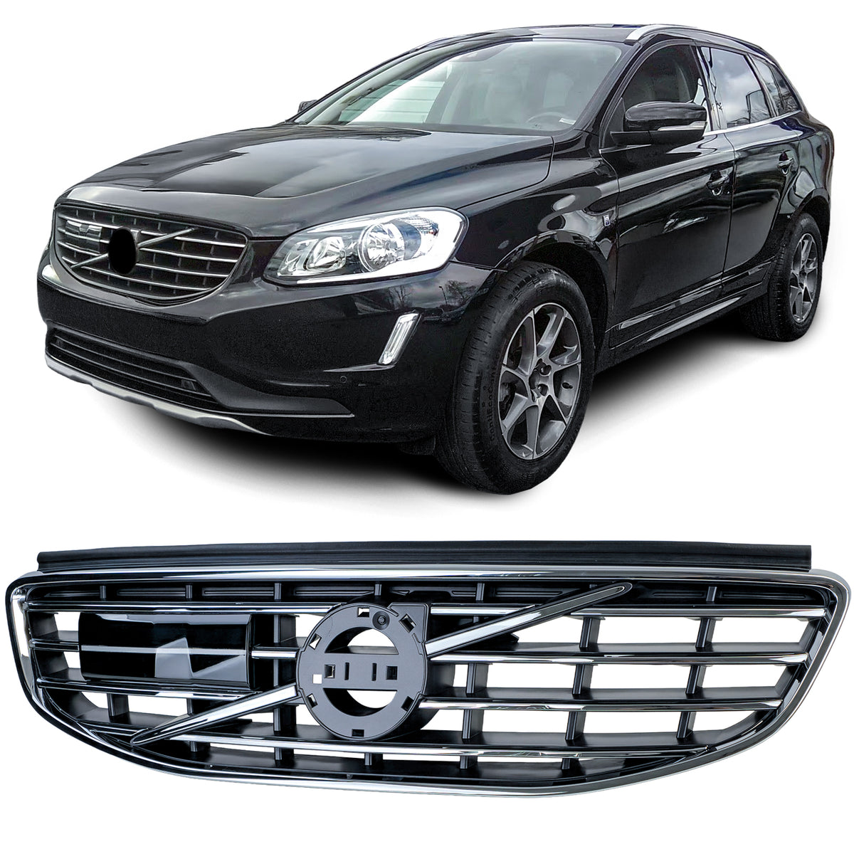 Griglia Nera Cromo per Volvo XC60 I Facelift (2013-2017) Sostituzione Originale