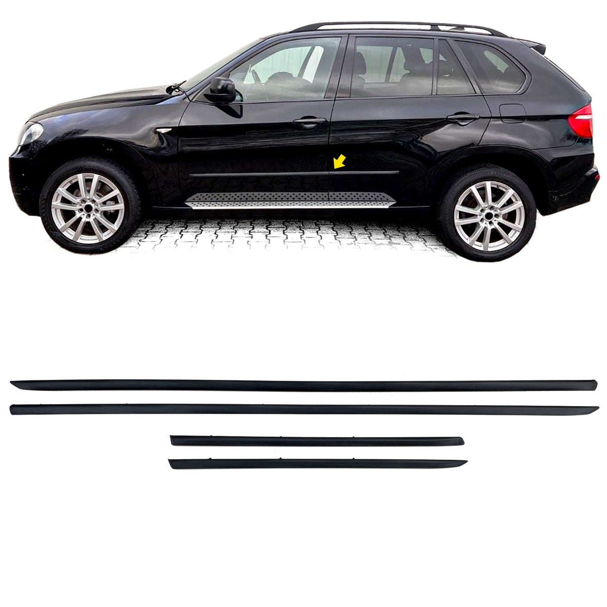 Set 4 Pezzi Profili Paraurti per BMW X5 E70 2006-2013