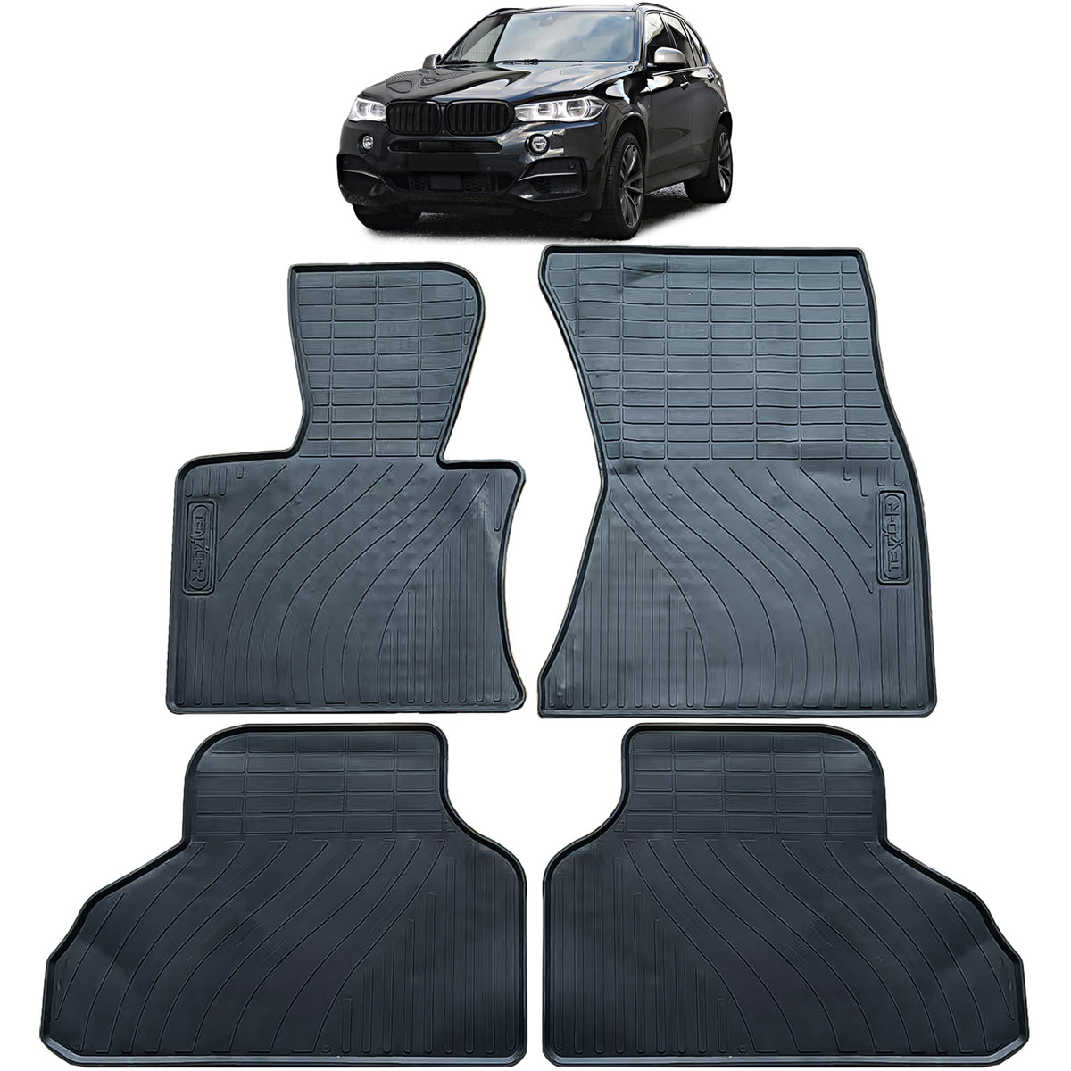 Set Tappetini in Gomma Neri Premium per BMW X5 F15 2013-2018