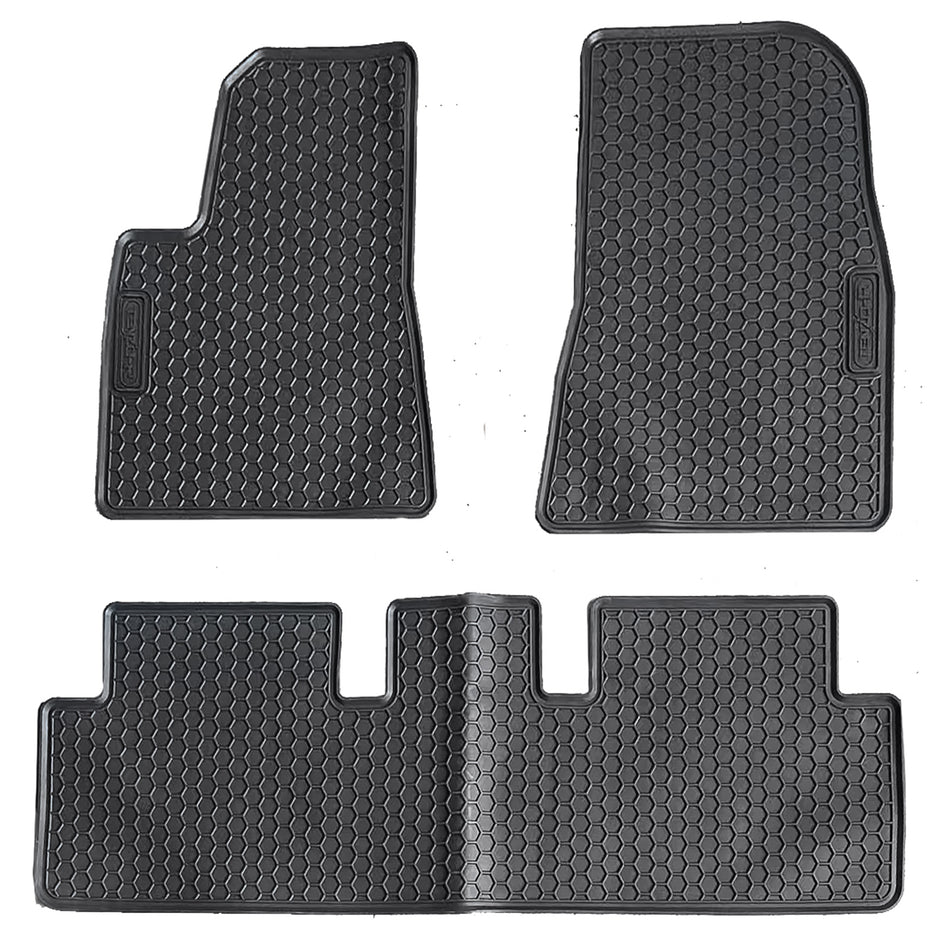 Tappetini Gomma Neri Premium Set per Tesla Model 3 2017-2023, Antiscivolo