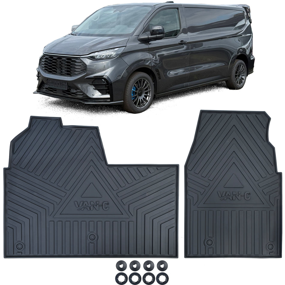 Tappetini in Gomma Neri Premium per Ford Tourneo Transit Custom Dal 2023