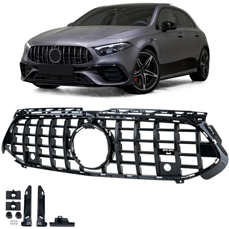 Griglia Sportiva Nera Lucida per Mercedes Classe A W177 V177 Dal 2022